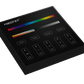 Télécommande murale RF noire RGBWW 4 zones pour gamme connectée MI–LIGHT - 2.4GHz