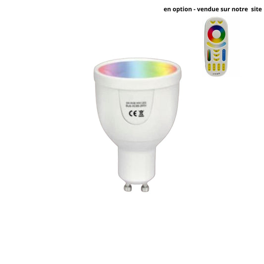 Ampoule led connectée GU10 GU–ILIGHT1 - 230V - RGB+CCT (couleurs changeantes) - 5W - Télecommandable - Lumihome-France.com
