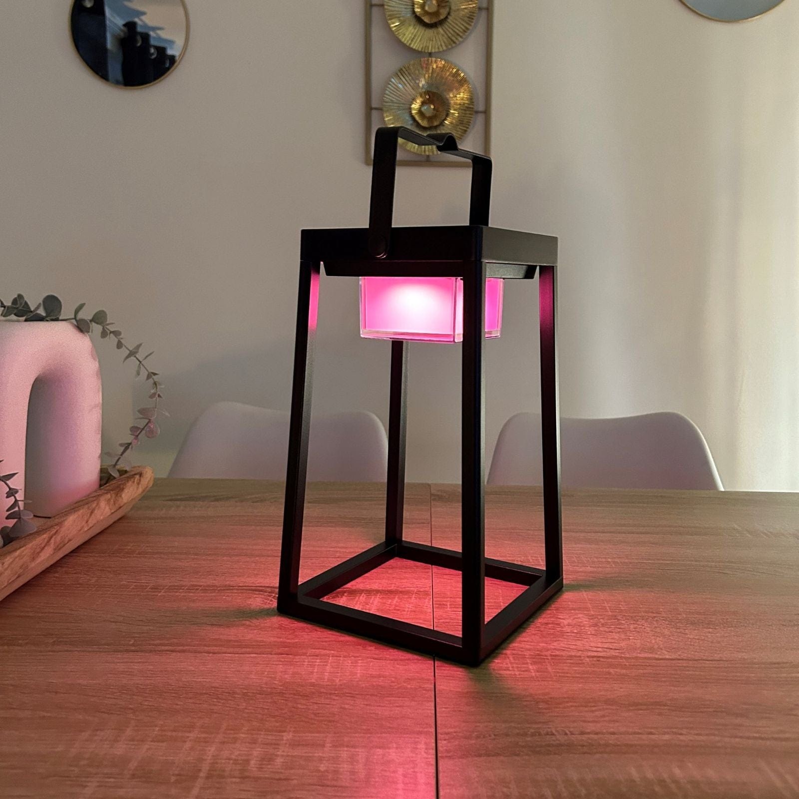 EVADE Solar & Usb Connected Led Laterne - RGB+CCT - Mit Smartphone steuerbar - Drinnen & Draußen - Lumihome