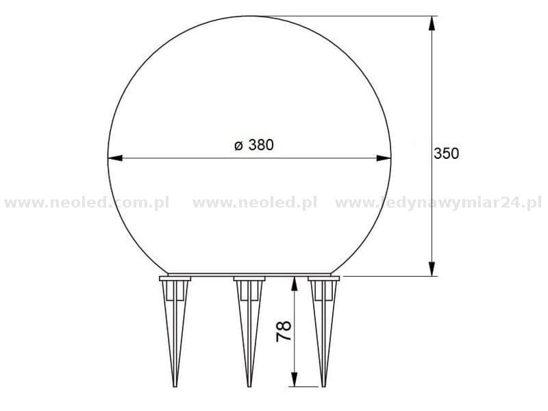 Leuchtkugel Deko Outdoor/Indoor- 230V - Durchmesser 38cm - für Glühbirne E27 (nicht mitgeliefert) - IP65 - Lumihome-France.com