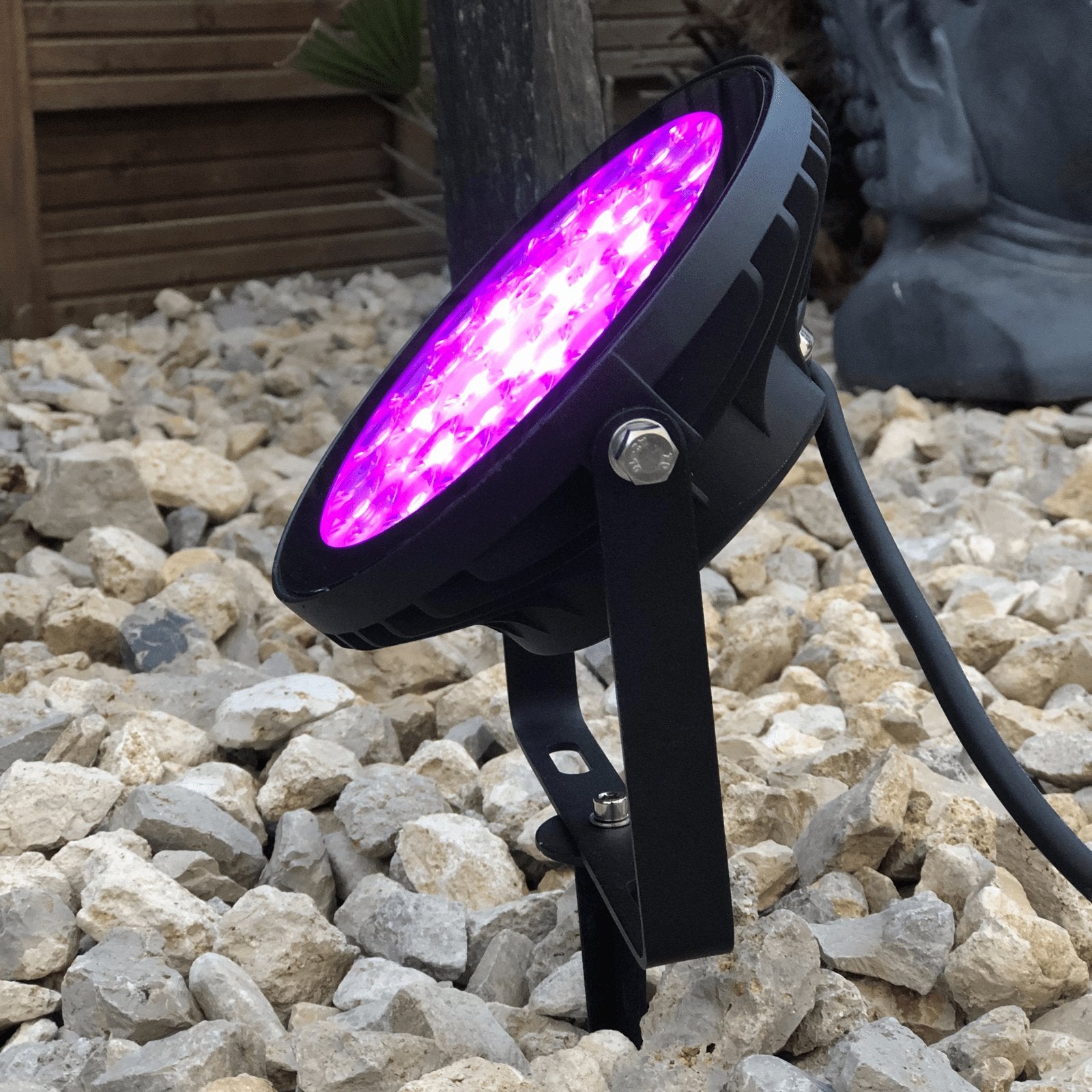 Spot Led mit Spieß RGB/CCT verbunden 15W - 230V - Ø 17 cm - Ferngesteuert - Lumihome