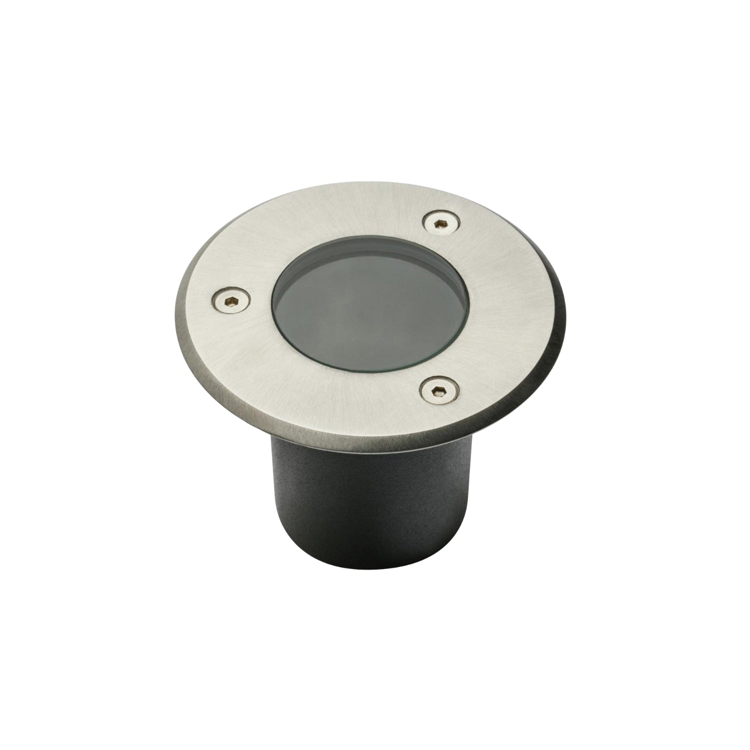 Mini ALFA_10 recessed outdoor spotlight - 230V - Ø 10 cm - GU10 socket - Brushed steel finish