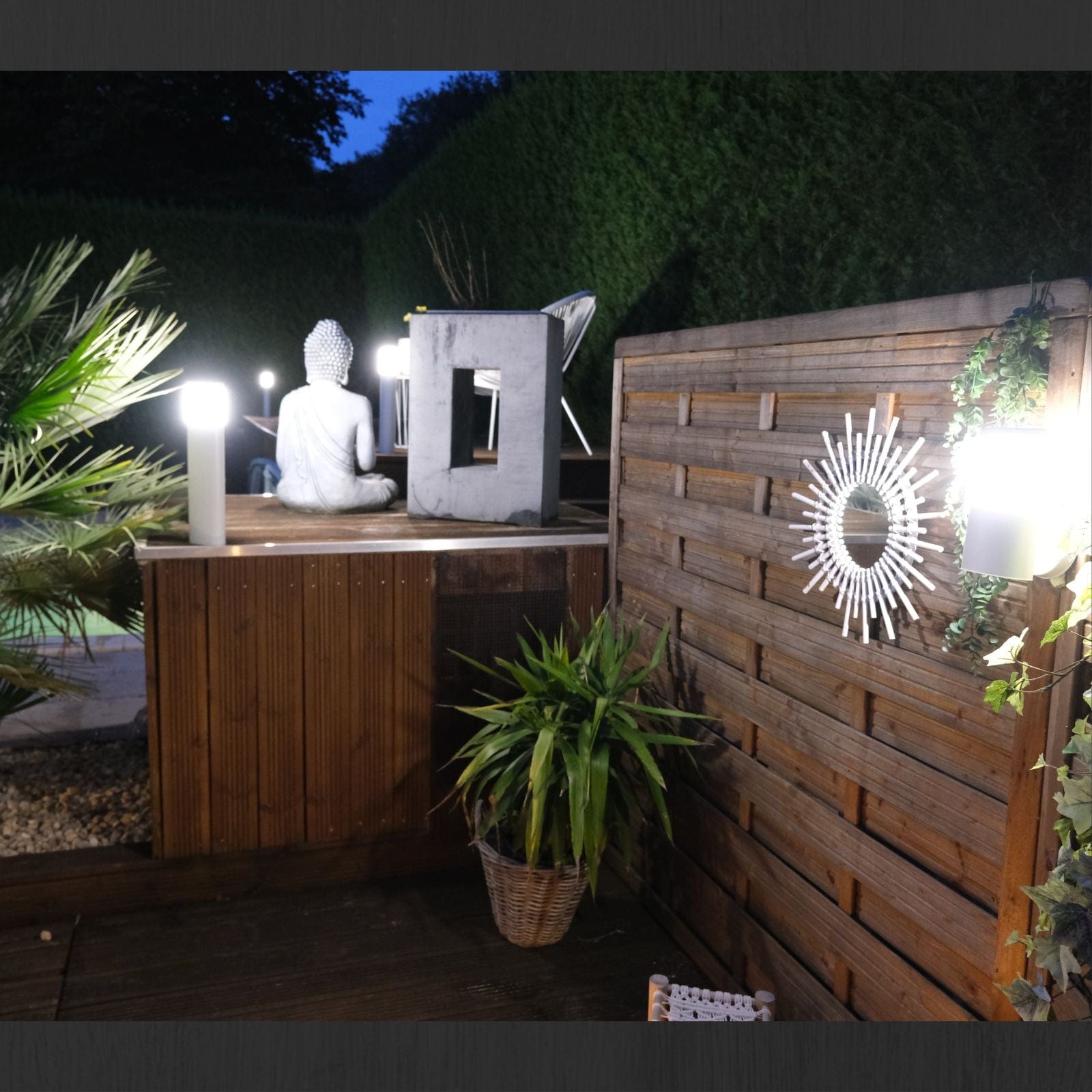 Outdoor white led wall lamp DALLAS - 230V - 1000 lumens - Lumihome-France.com