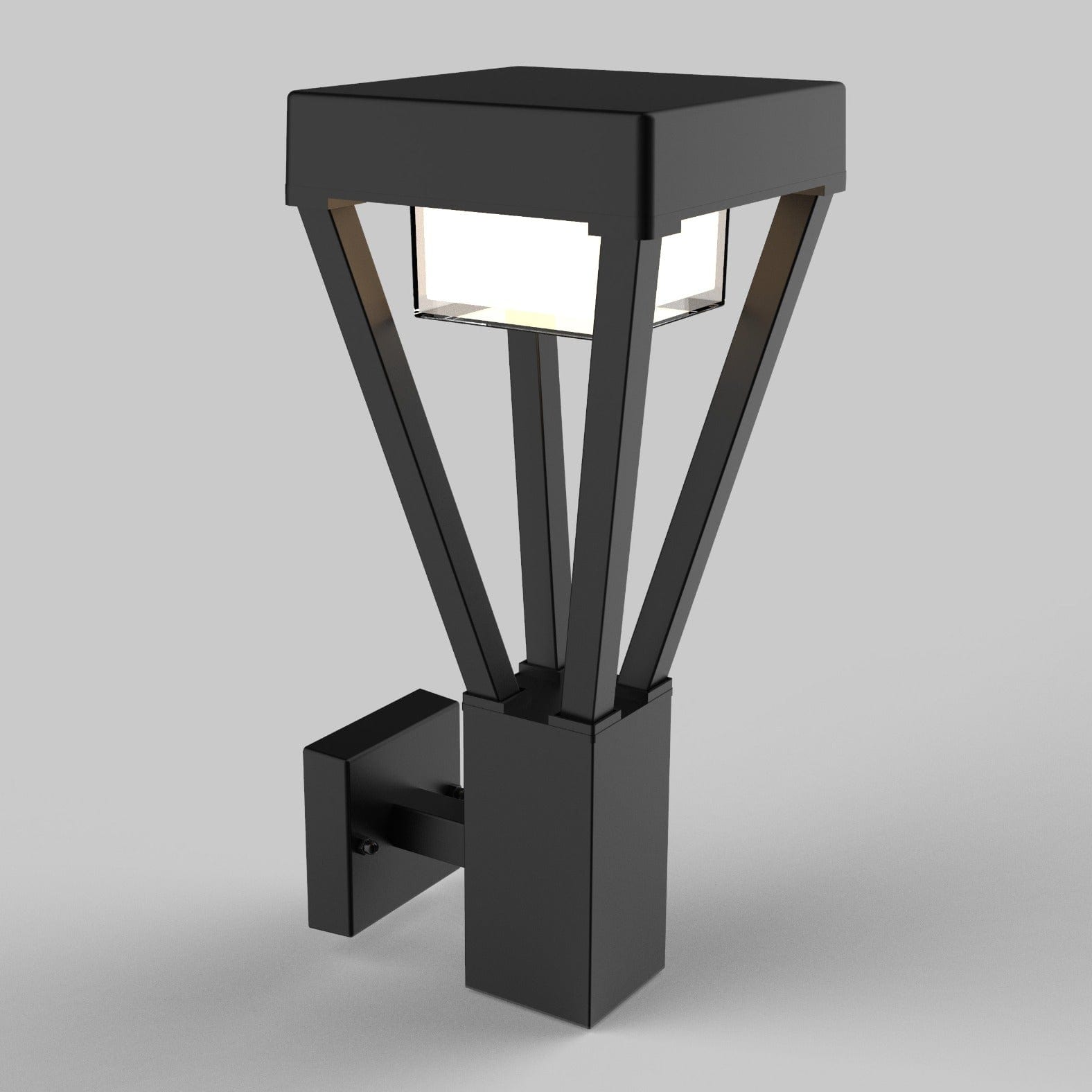 LUXOR black outdoor wall lamp - 230V - GX53 bulb not included - Lumihome-France.com