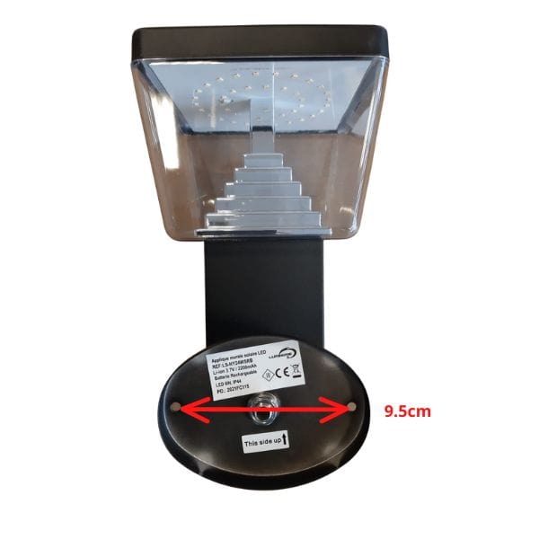 LIBERTY black solar Led wall lamp - Motion detector - 3 lighting modes 75 to 600 lumens - Lumihome-France.com