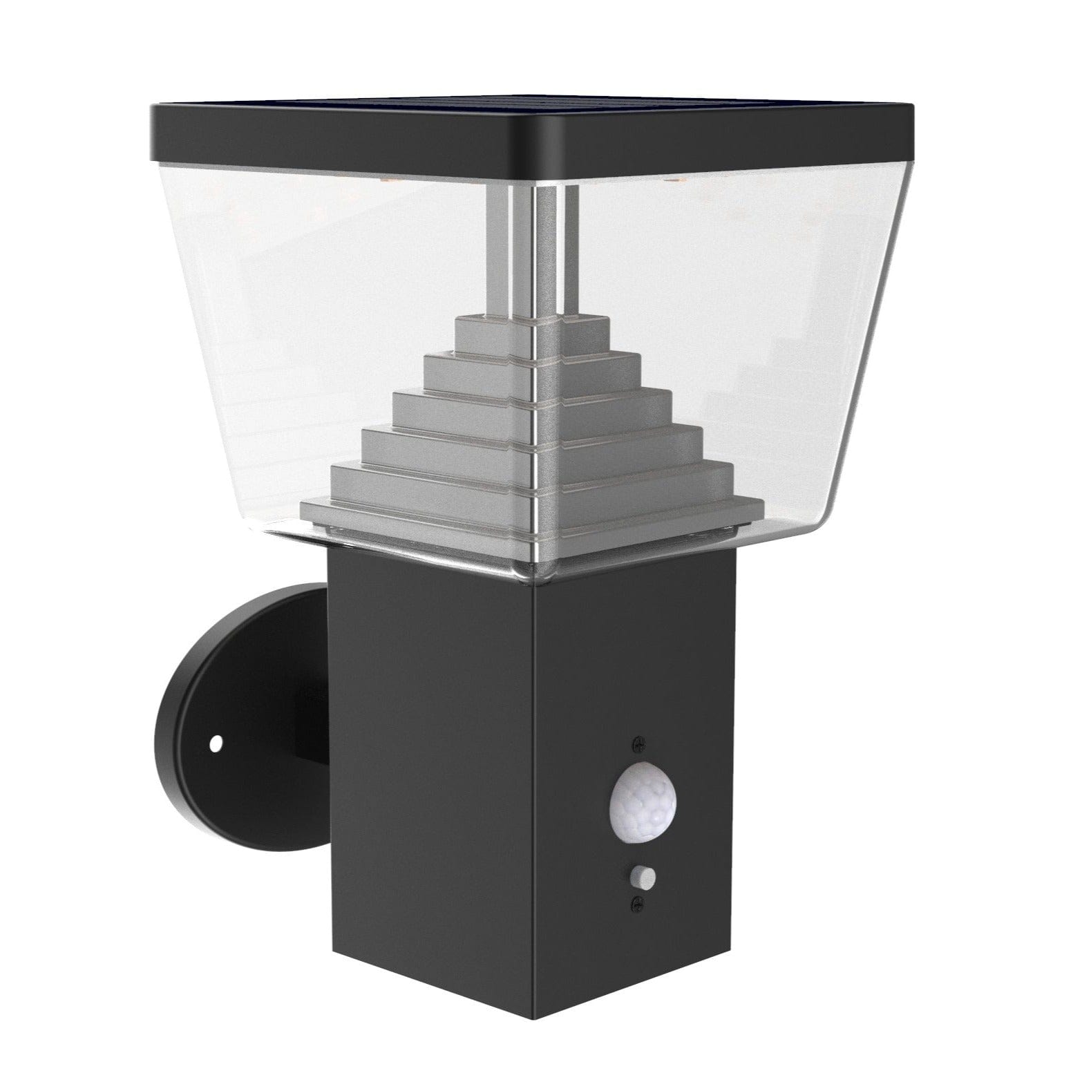 LIBERTY black solar Led wall lamp - Motion detector - 3 lighting modes 75 to 600 lumens - Lumihome-France.com