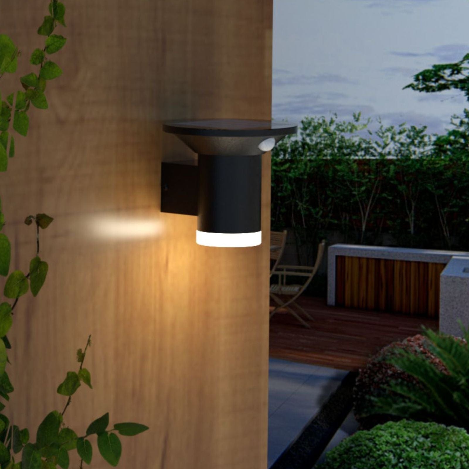 SYDNEY Solar Led Wall Light - Motion detector - 3 lighting modes - 75 to 500 lumens - Lumihome-France.com