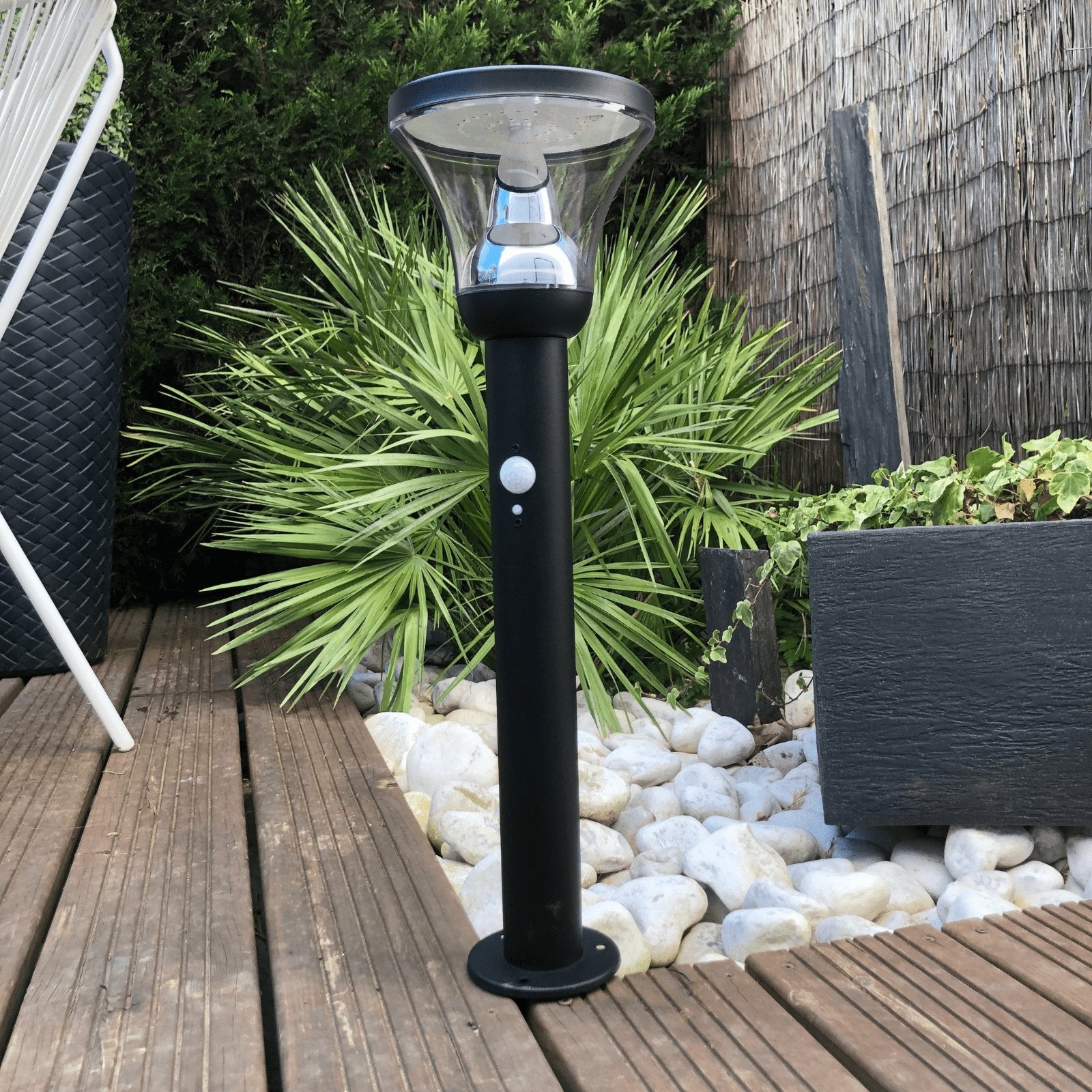 DIVA solar Led bollard - Motion detector - 3 lighting modes from 75 to 600 lumens - Lumihome