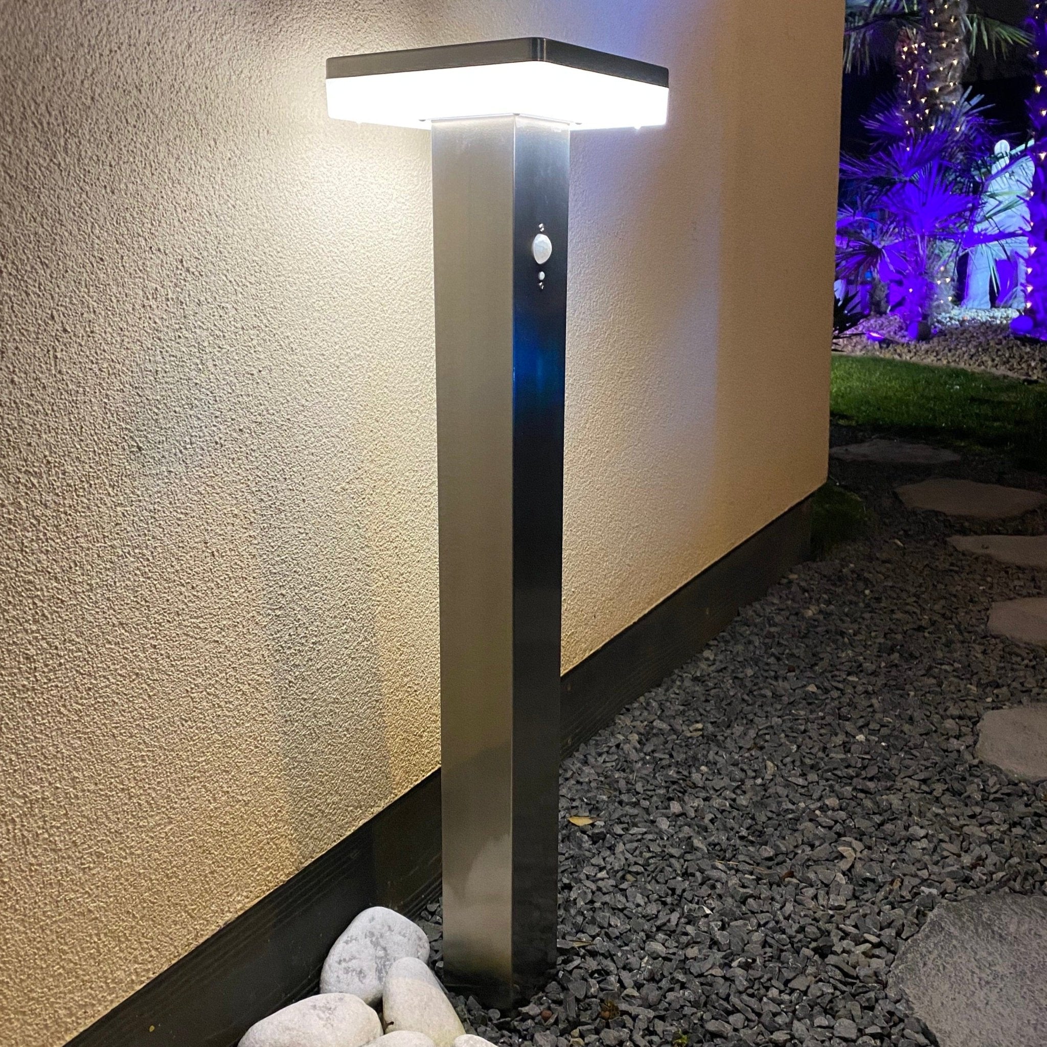 SUN-1000 Solar Led Bollard - Motion detector - 3 lighting modes - 150 to 1000 lumens - Lumihome-France.com