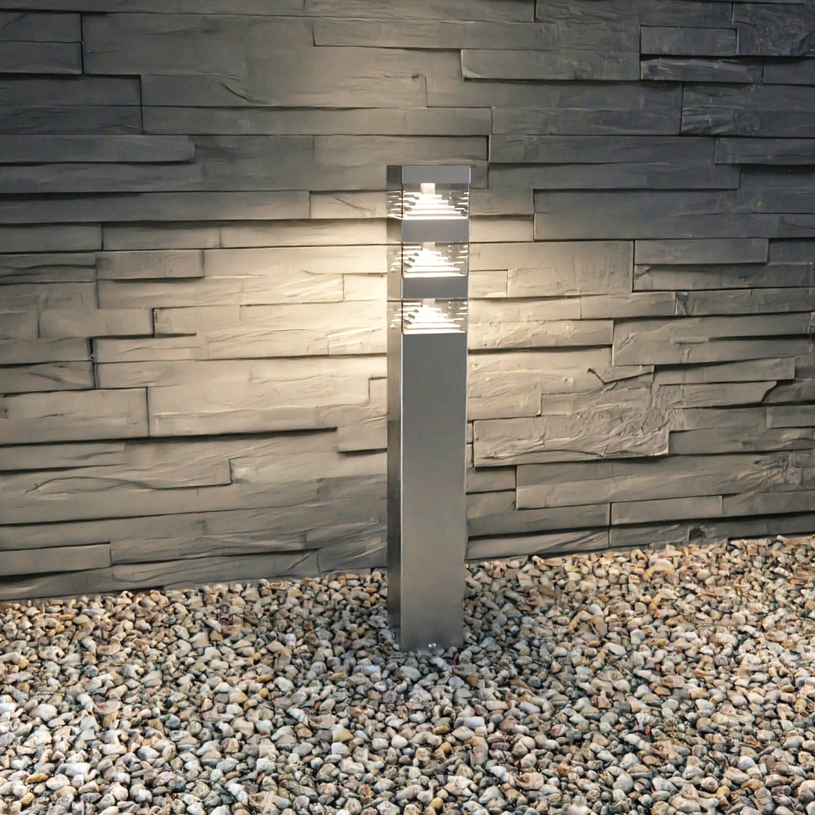 Pyramid Bollard 48 Leds - 230V - Height 80cm - 1500 lumens - Lumihome-France.com