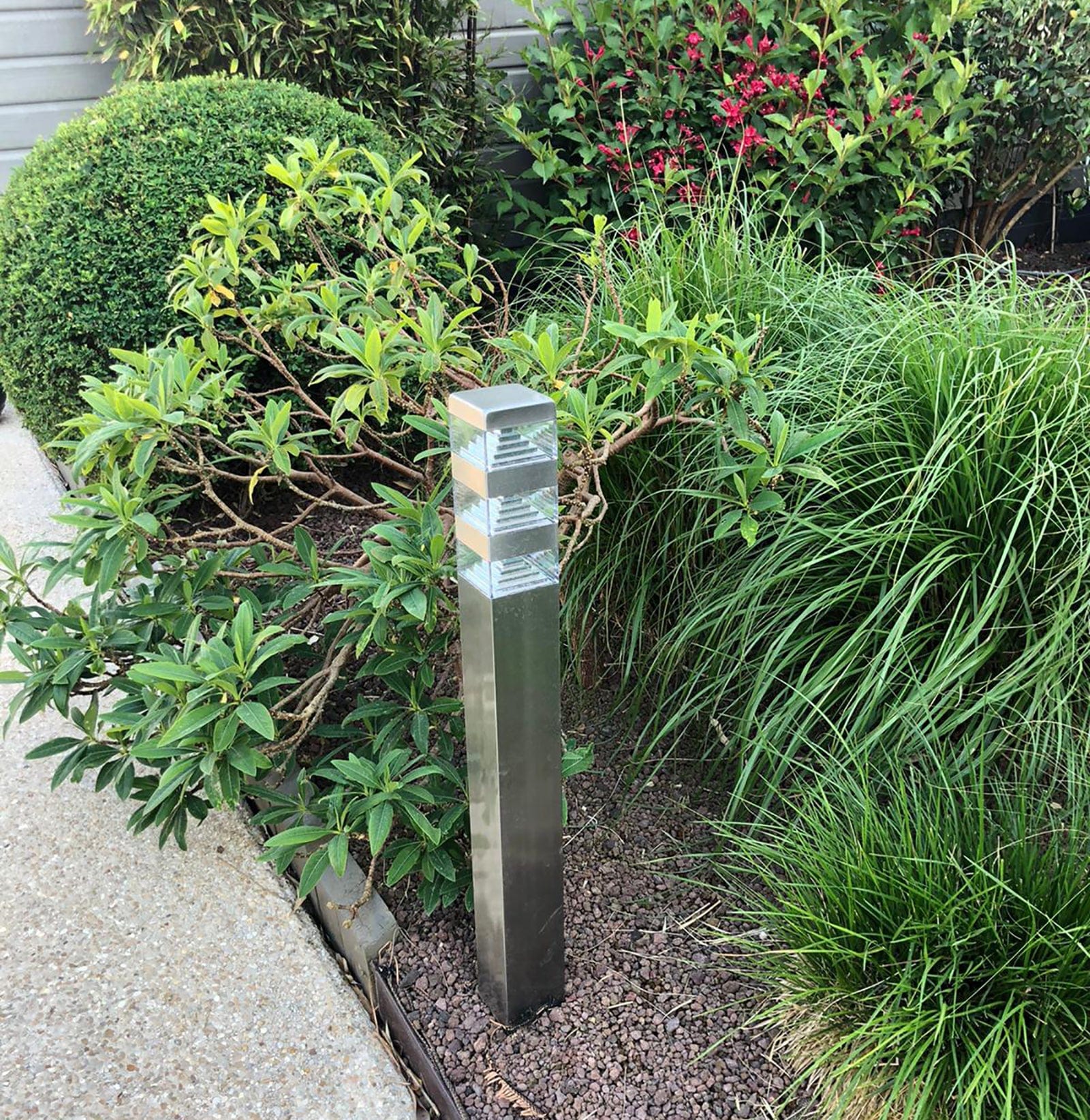 Pyramid Bollard 48 Leds - 230V - Height 80cm - 1500 lumens - Lumihome-France.com