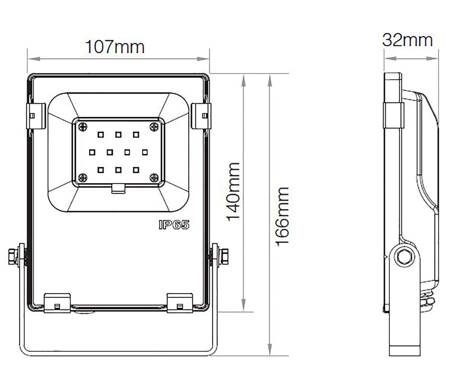 Led outdoor spotlight RGB-CCT Mi-Boxer - 230V - 10W - Remote control not included - Lumihome-France.com