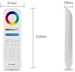 8-zone RGBWW remote control for MI-LIGHT connected range - Lumihome-France.com