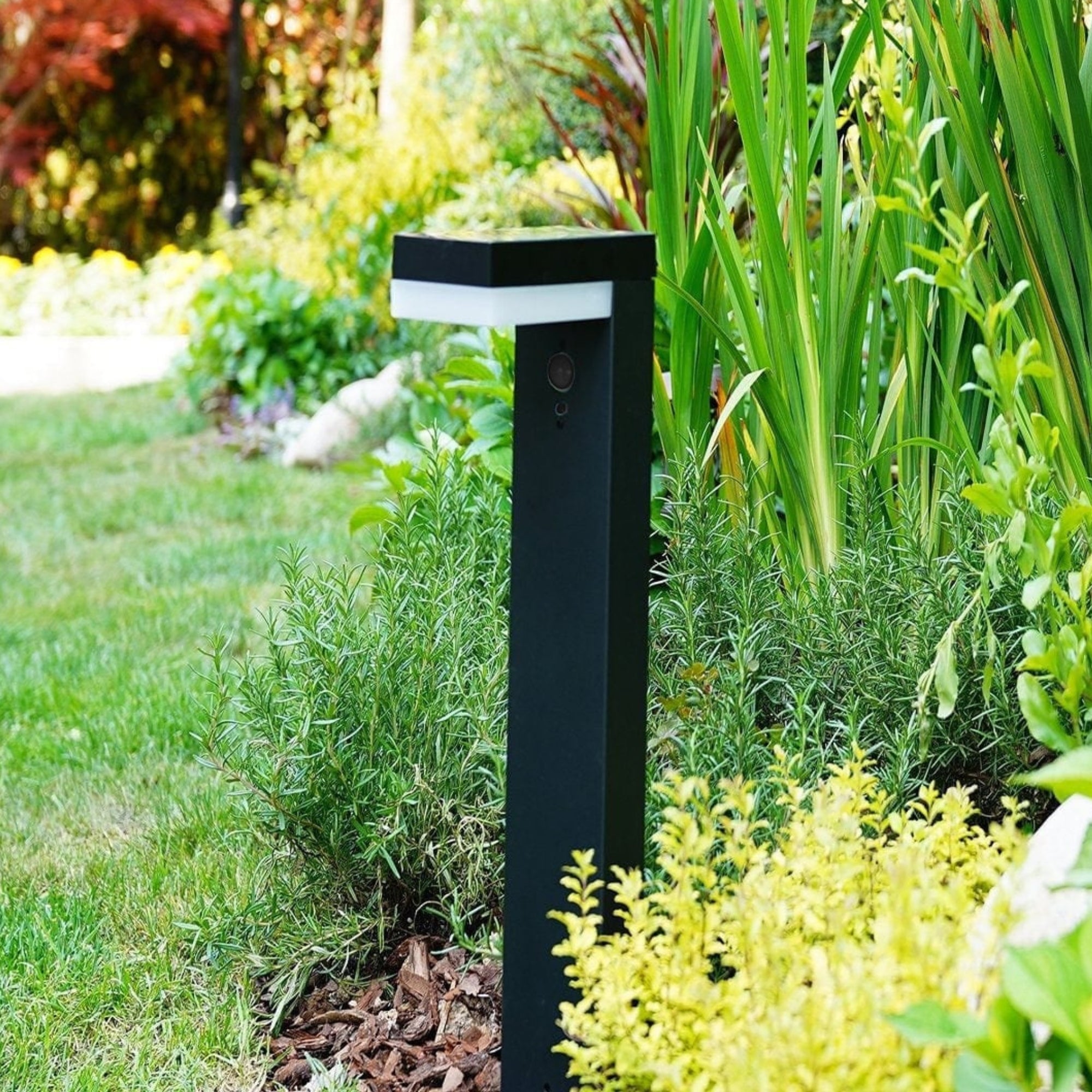 VENUS Solar Led Bollard - Detector de movimiento - 3 modos de iluminación 100 a 1000 lúmenes - Lumihome