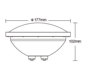 Bombilla de piscina PAR56 - AC12V / DC12~24V - RGBWW (gama LORA) - 18W - 1800 lúmenes - Mando a distancia - Lumihome-France