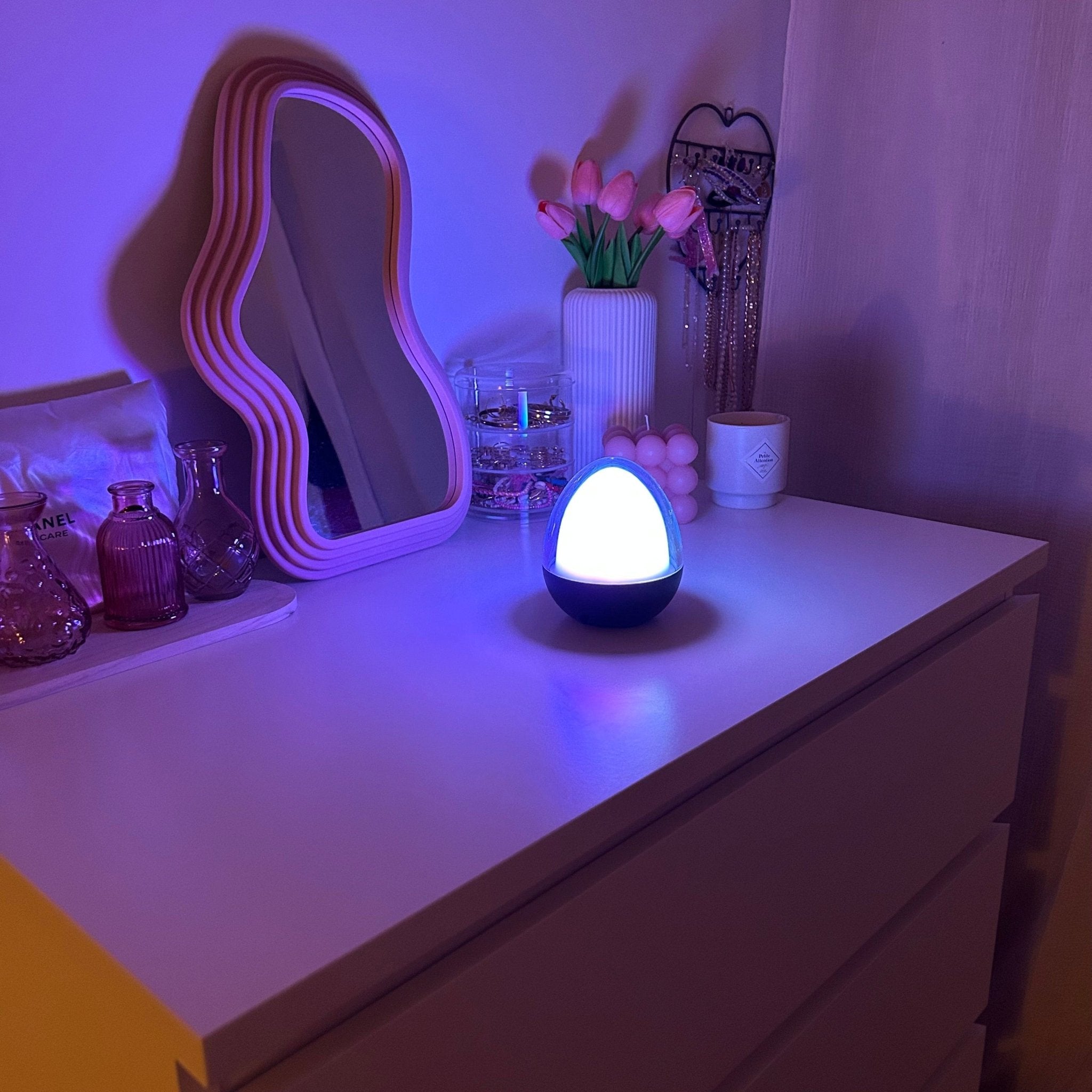 JOY Lámpara LED de sobremesa - inalámbrica - recargable por USB - multifunción - RGB+CCT - de 40 a 400 lúmenes - Lumihome-France.es