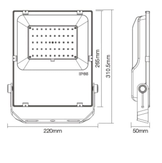 Foco de exterior ultrapotente Led RGB-CCT Mi-Boxer - 230V - 50W - Mando a distancia no incluido - Lumihome-France.com