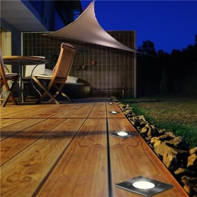 Faretto da incasso per bordo piscina con lampadina intercambiabile GU5.3 - 12 Volt - Ø 10 cm