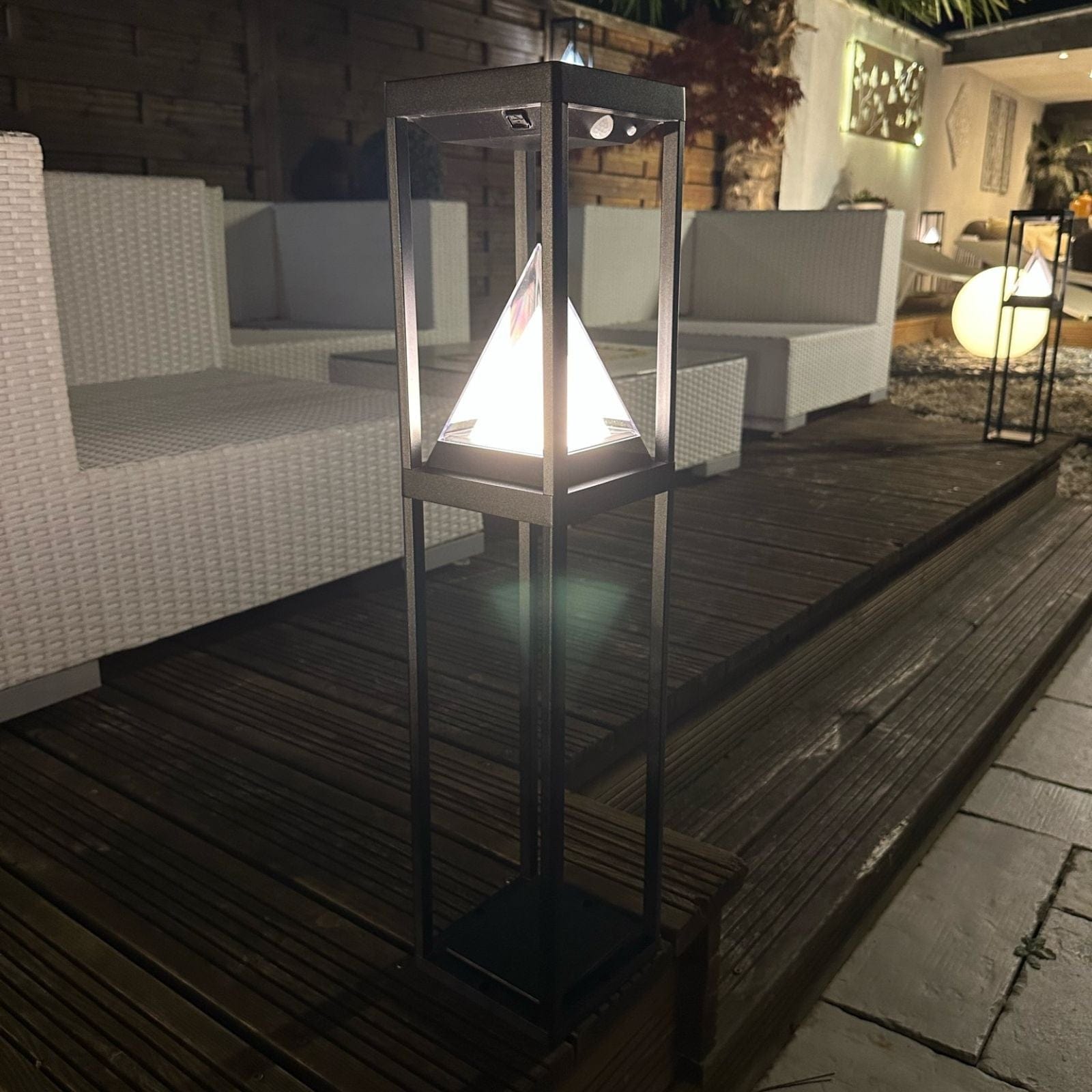 Lampada da tavolo LED solare KEOPS - Rilevatore di movimento - 3 modalità di illuminazione da 75 a 600 lumen - Lumihome