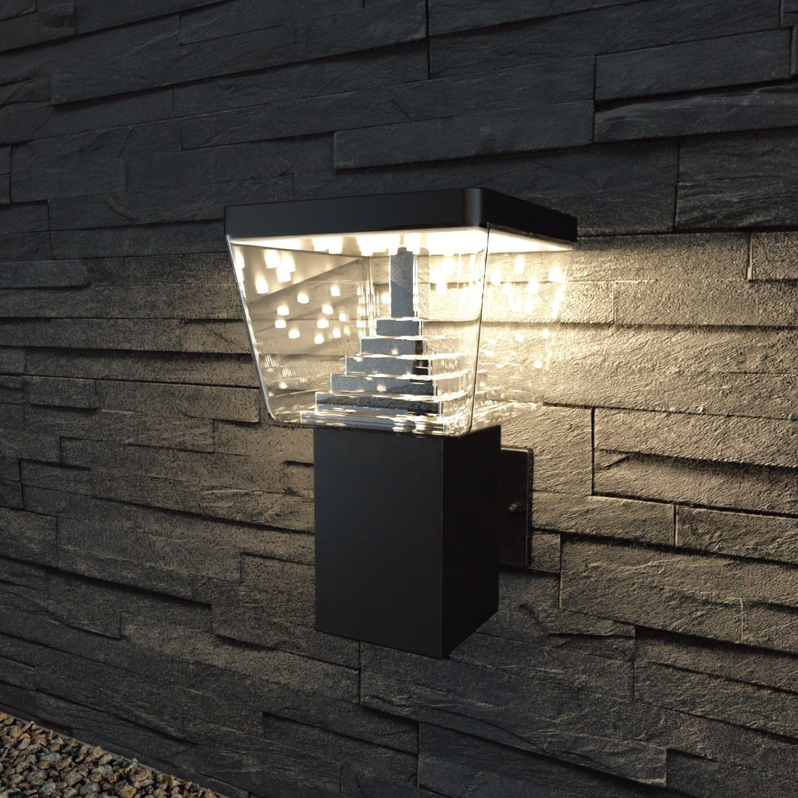 Candeeiro de parede exterior LIBERTY - 230V - 1000 lúmens - 60 led - preto - Lumihome-France.com