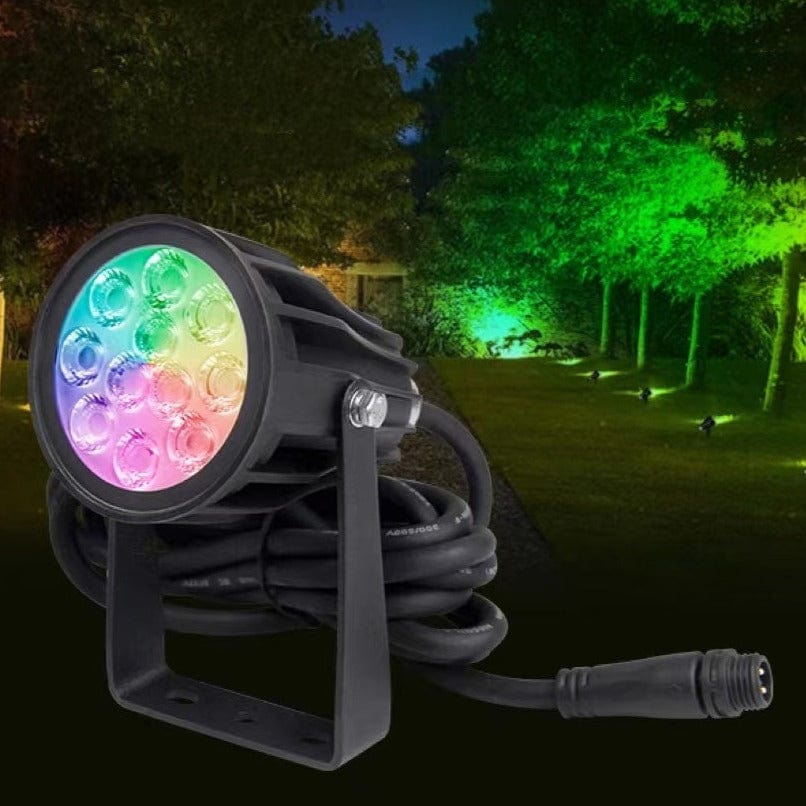 Spot à piquet Led RGB/CCT connecté Mi–Boxer - 24V - Télecommandable - Transfo 24V non fourni - Lumihome-France.com