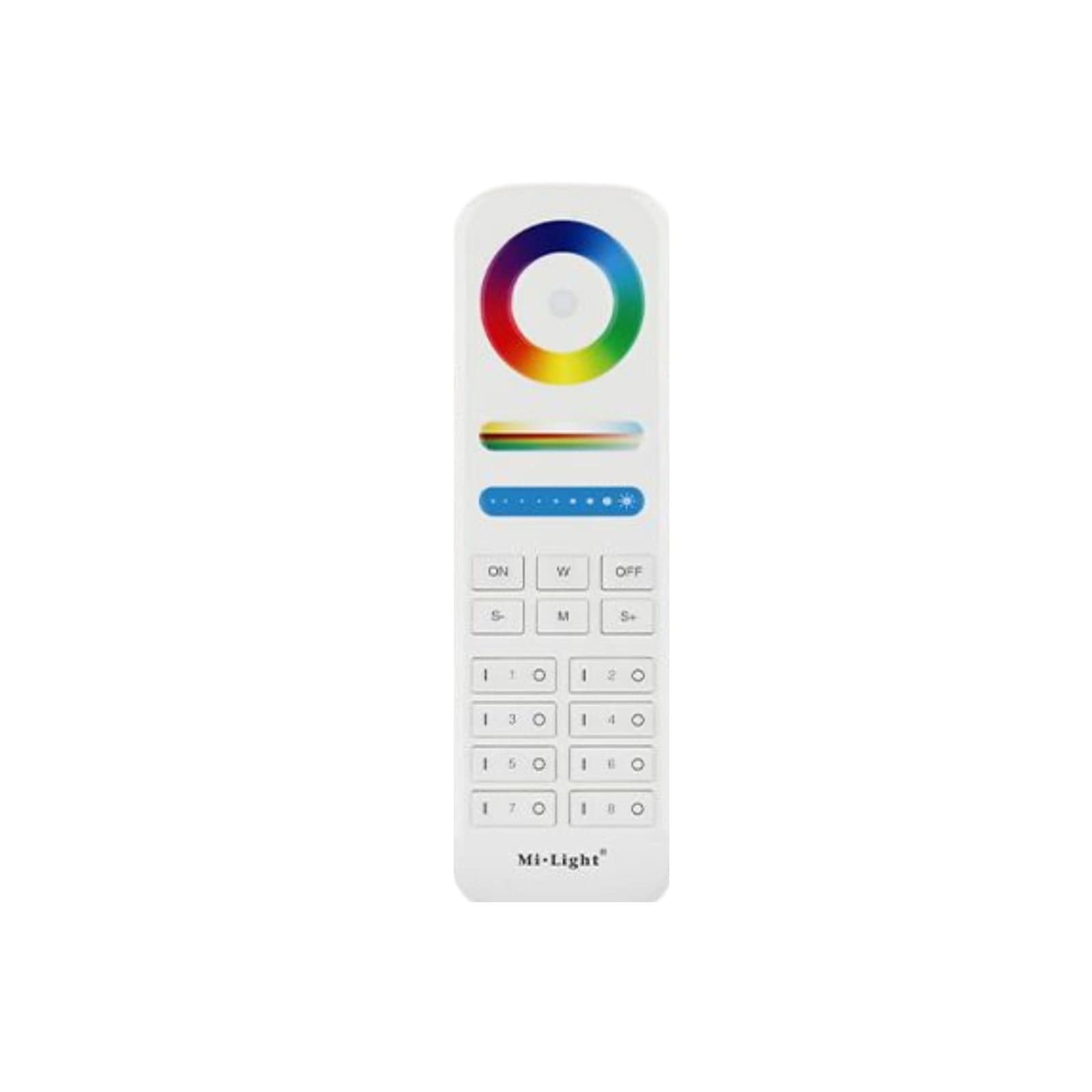 Télécommande RGBWW 8 zones pour gamme connectée MI–LIGHT - Lumihome-France.com